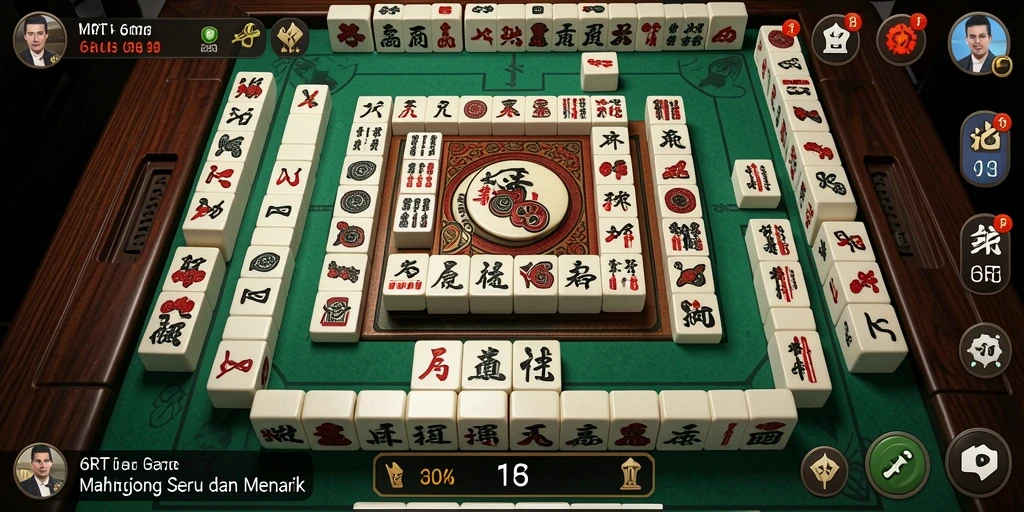 Screenshot gameplay 6RT yang menampilkan tantangan Mahjong.