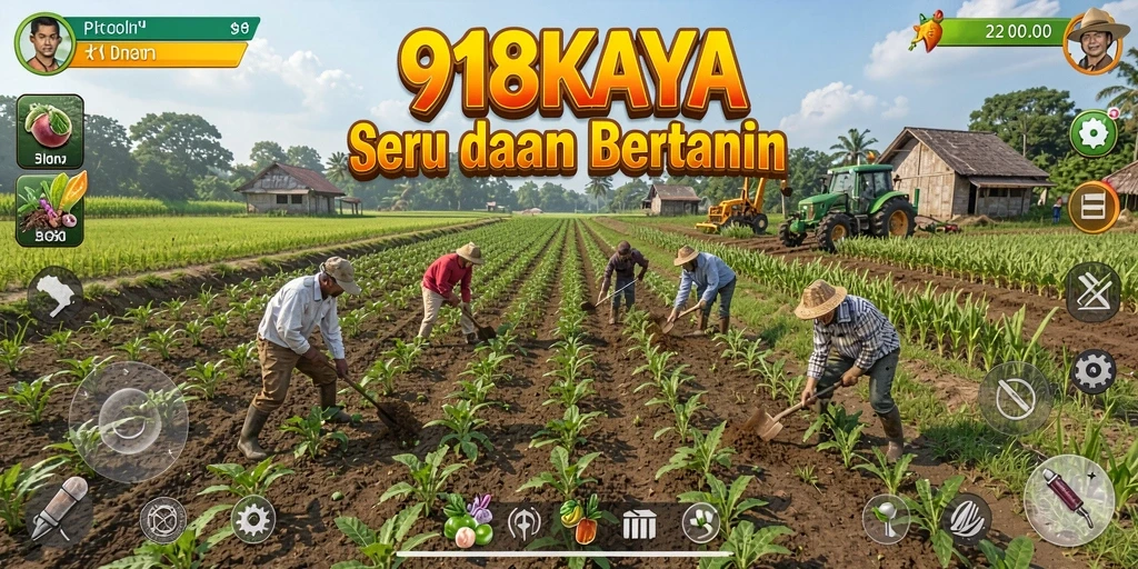 Tampilan gameplay <strong>918KAYA</strong> yang seru saat bertani.
