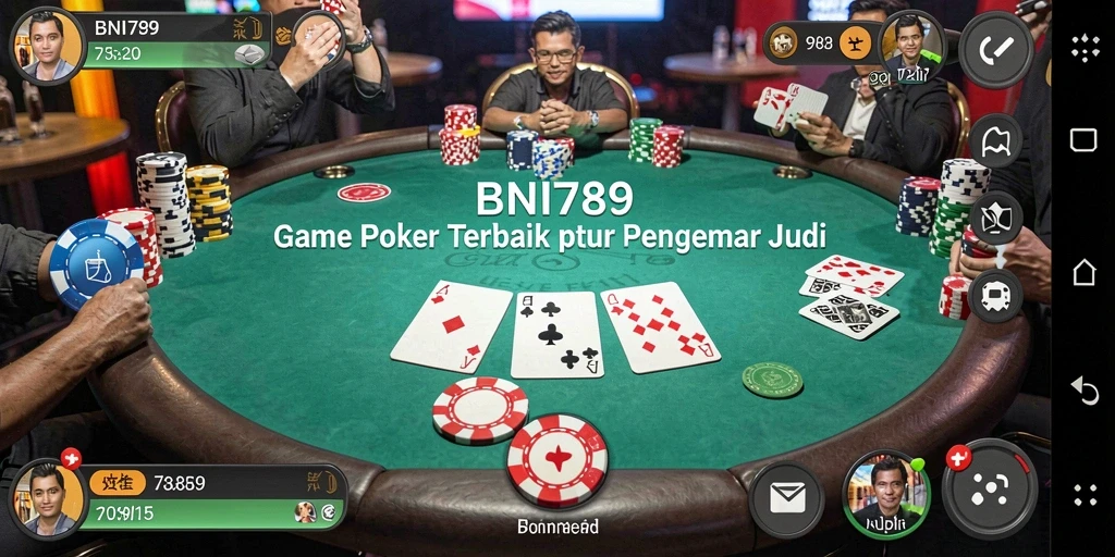 Screenshot gameplay BNI789 menampilkan keseruan bermain Poker.