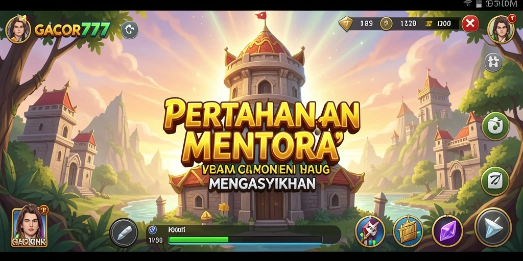 Tampilan gameplay menawan dari GACOR777 dalam aksi Tower Defense.