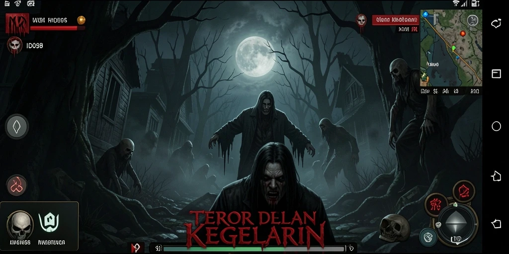 Grafis menakutkan dan suasana mencekam dalam gameplay ID098.