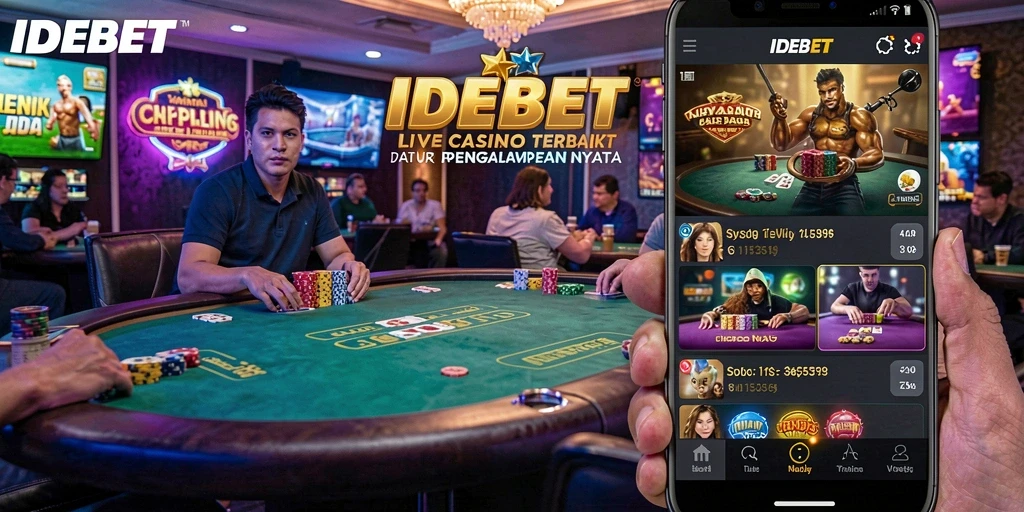 Tampilan gameplay Live Casino IDEBET dengan dealer langsung yang profesional.