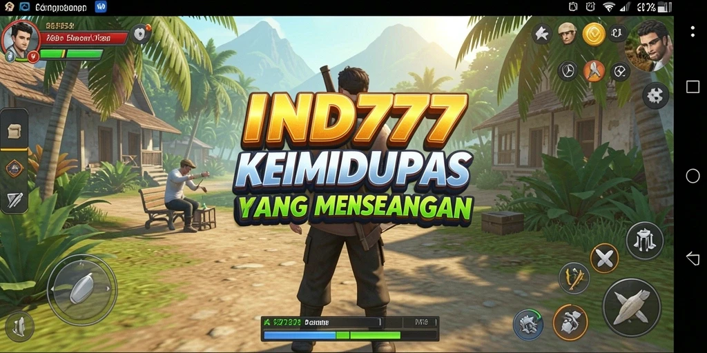 Screenshot gameplay IND777 yang menampilkan interaksi karakter dan lingkungan.