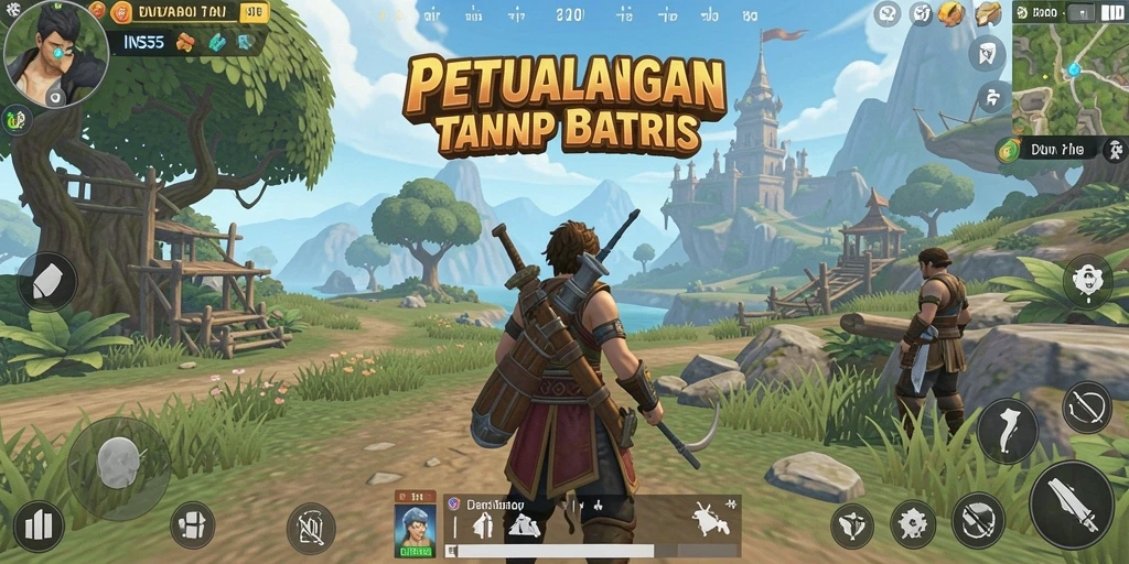Tangkapan layar gameplay menunjukkan eksplorasi dunia terbuka yang menakjubkan.