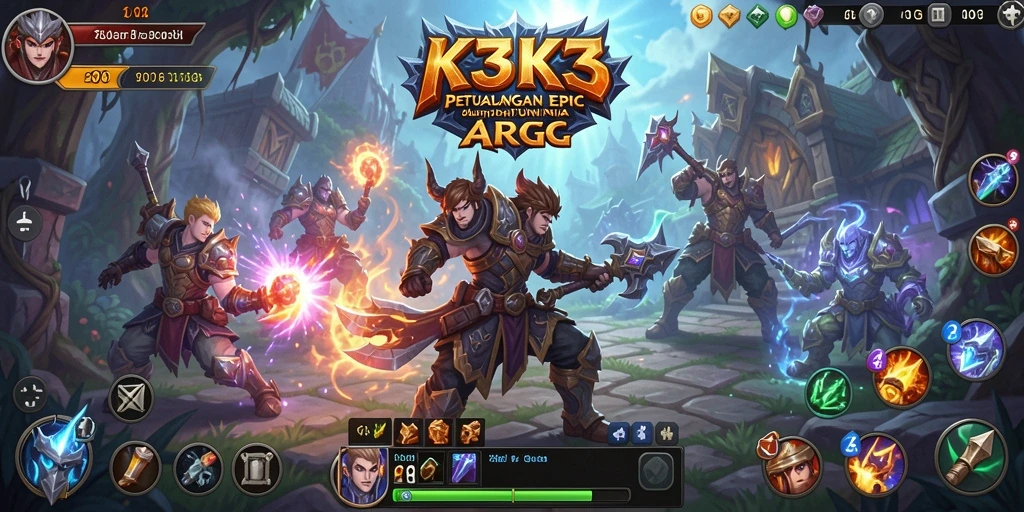 Tampak gameplay K3K3 yang seru dengan aksi pertarungan yang mendalam.