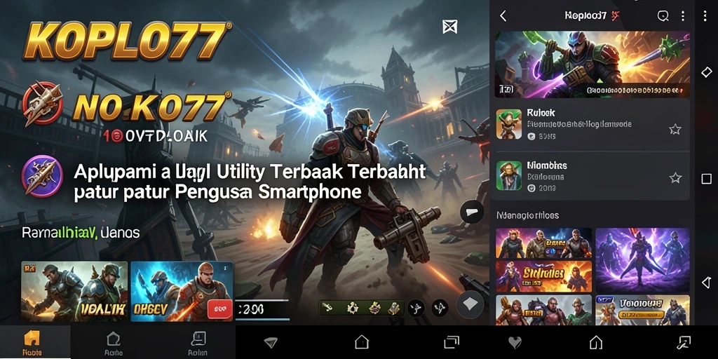 Screenshot KOPLO77 menunjukkan antarmuka aplikasi Utility yang intuitif.