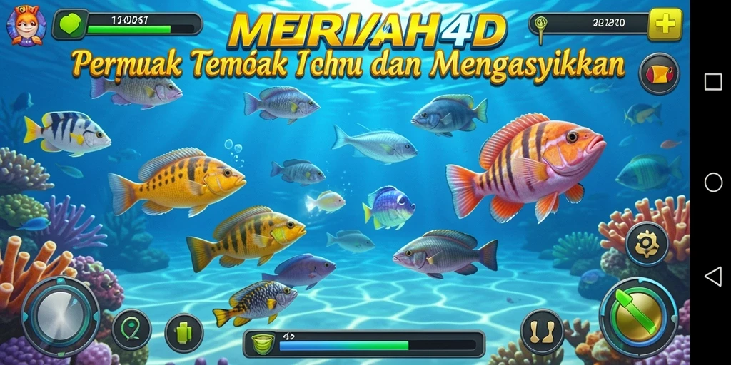 Tampilan gameplay MERIAH4D yang mengasyikkan dengan aksi tembak ikan.