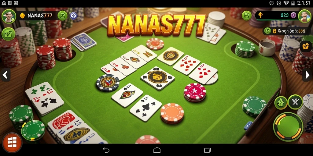 Tampilan gameplay Gaple yang seru dan interaktif di NANAS777.