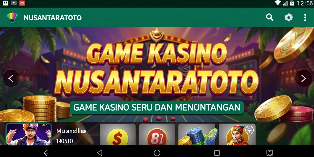 Tampilan gameplay NUSANTARATOTO menampilkan keseruan permainan Kasino.