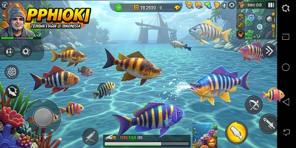 Gameplay PPHOKI menangkap ikan yang seru dan mendebarkan.