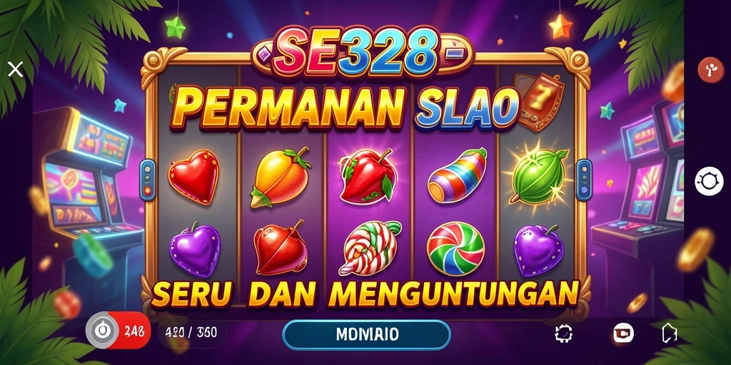 Tampilan gameplay menarik dari SE328 dengan grafik slot yang berwarna-warni.